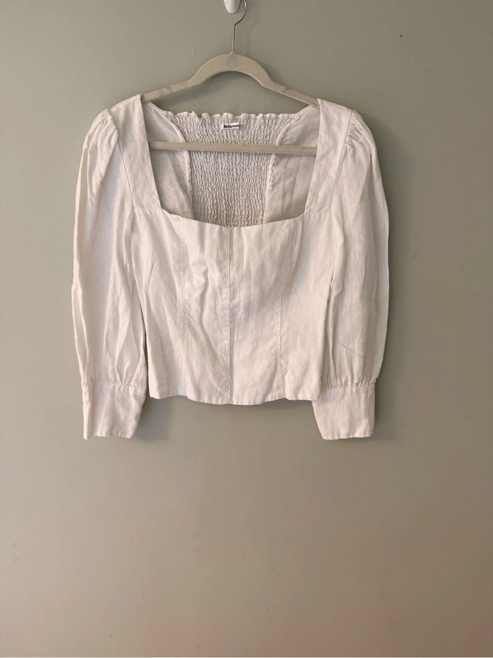 100% Linen Reformation Stilton Linen Top